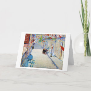 Straße mit französischen Flaggen, Manet Karte