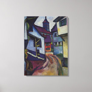 Straße mit Kirche in Kandern August Macke Leinwanddruck