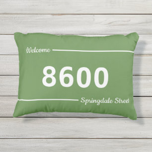 Straße Moss Green und White House Kissen Für Draußen