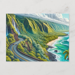 Straße nach Hana Maui Hawaii Postkarte