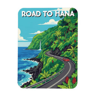 Straße nach Hana Maui Hawaii Reise Magnet
