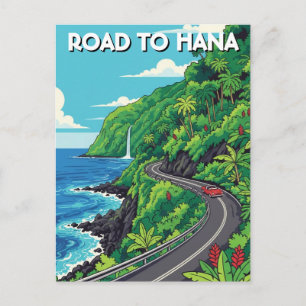Straße nach Hana Maui Hawaii Reise Postkarte