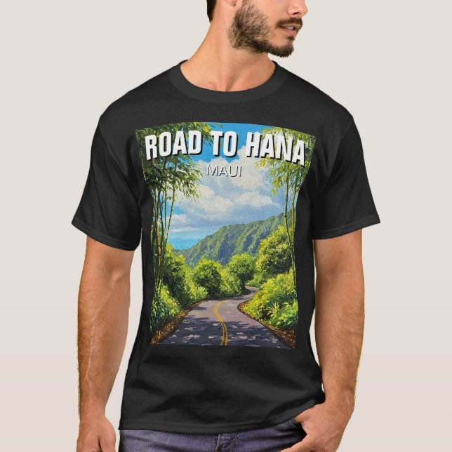 Straße nach Hana Maui Hawaii T-Shirt (Vorderseite)