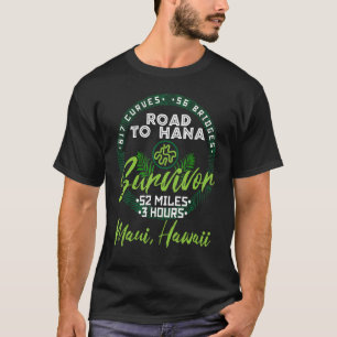 Straße nach Hana Survivor Curvy Palm Maui Hawaii 1 T-Shirt