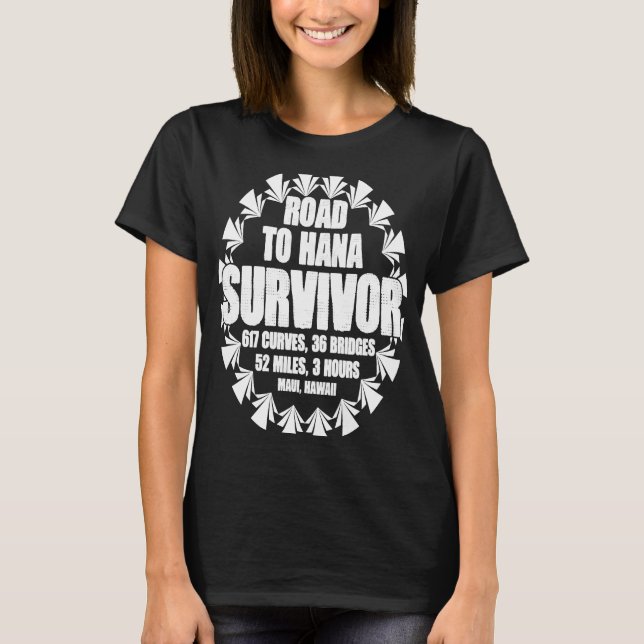 Straße nach Hana Survivor Curvy Palm Maui Hawaii 1 T-Shirt (Vorderseite)