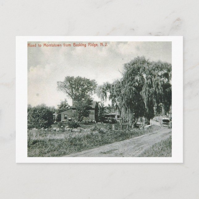 Straße nach Morristown, New Jersey Vintag Postkarte (Vorderseite)