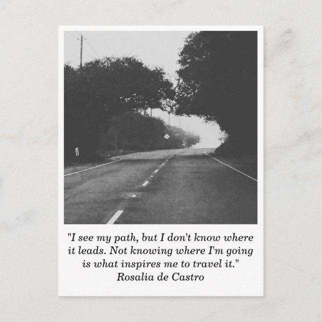 Straße nach Nirgendwo Postkarte (Vorderseite)