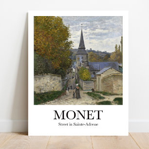 Straße nach Sainte-Adresse von Claude Monet Poster