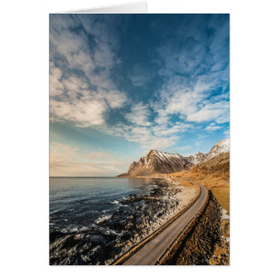 Straße nach Vikten Norwegen Landschaftskarte