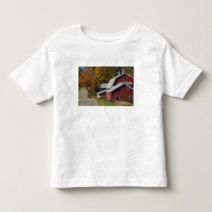 Straße neben einer klassischen ländlichen Scheune/ Kleinkind T-shirt