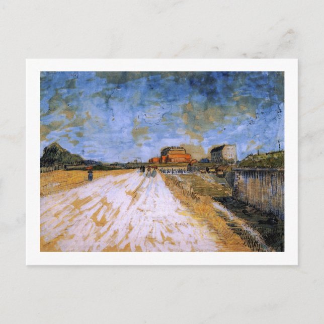 Straße neben Paris Ramparts Van Gogh Fine Art Postkarte (Vorderseite)