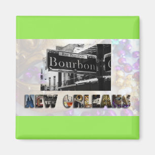 Straße New Orleans Bourbon bördelt NOLA Magnet