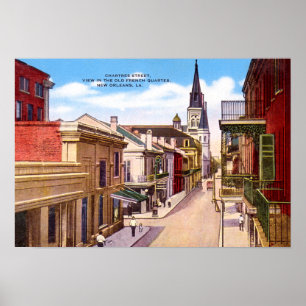 Straße New Orleans Louisiana Chartres Poster