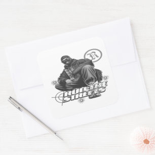 Straße Quadratischer Aufkleber