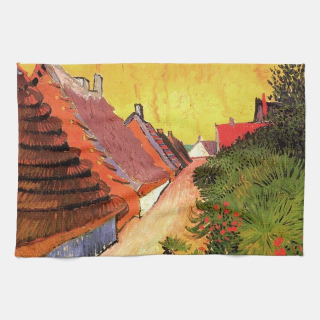 Straße Saintes Maries von Vincent van Gogh Geschirrtuch (Horizontal)