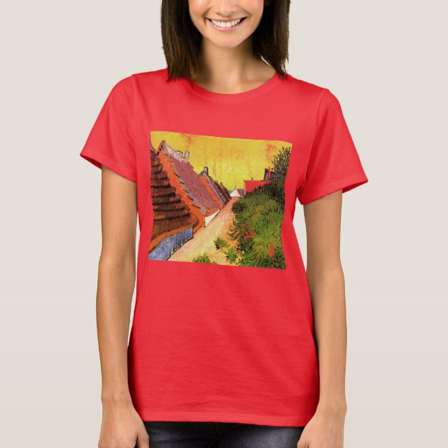 Straße Saintes Maries von Vincent van Gogh T-Shirt (Vorderseite)