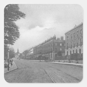 Straße St. Pauls, Canonbury, Islington, c.1905 Quadratischer Aufkleber