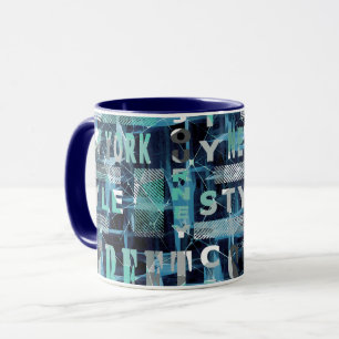 Straße, Stadt, Stadt, Wörter, Graffiti, Blau, Tasse