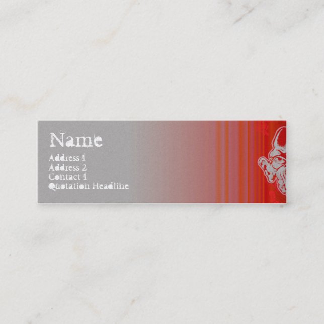 STRASSE STELLT Rot gegenüber Mini Visitenkarte (Vorderseite)