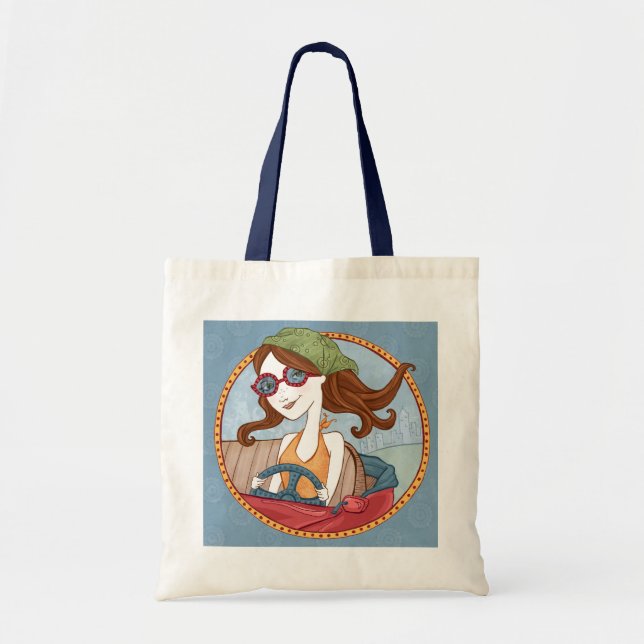 Straße Trippin Tasche-Blau Tragetasche (Vorne)