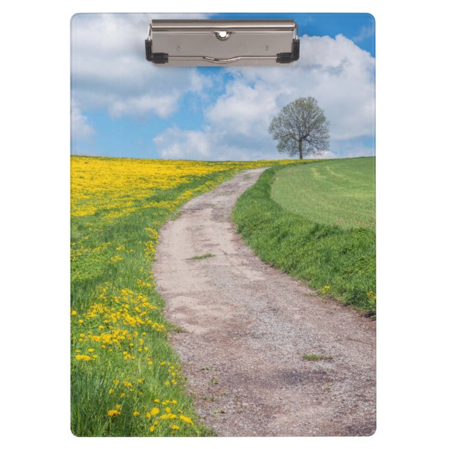 Straße und Baum Klemmbrett (Vorderseite)