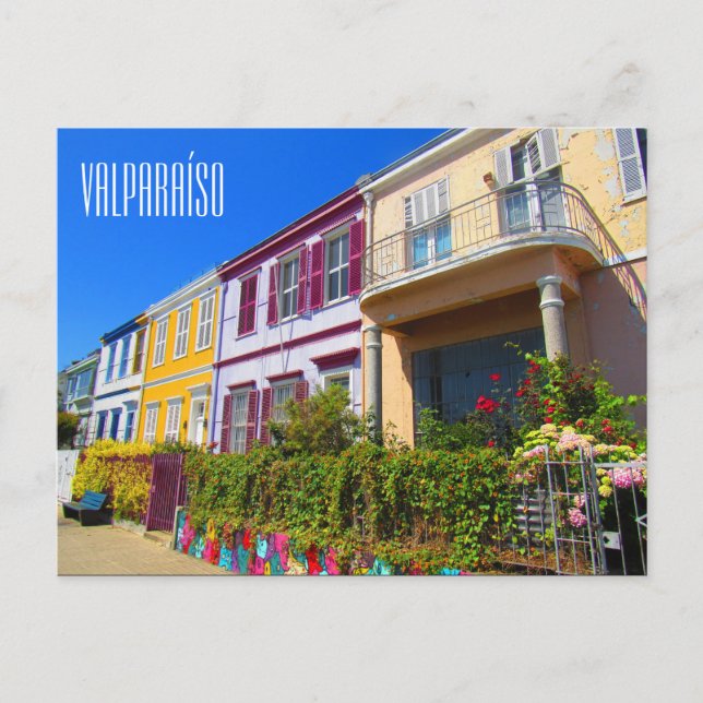 Straße Valparaíso Postkarte (Vorderseite)