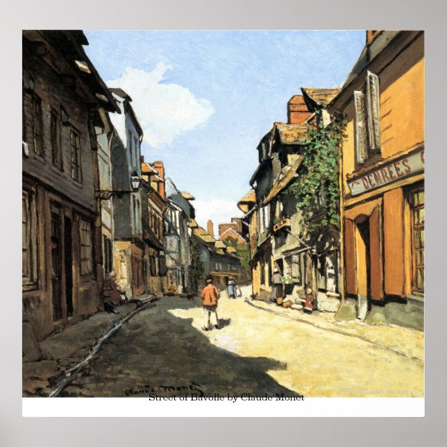 Straße von Bavolle von Claude Monet Poster (Vorne)