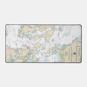 Straße von Juan de Fuca zur Straße von Georgia Cha Schreibtischunterlage