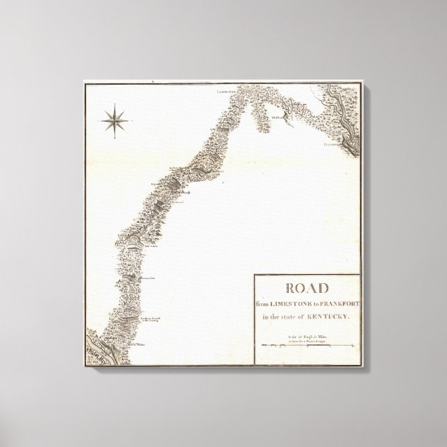 Straße von Limestone nach Frankfort Leinwanddruck (Vorderseite)