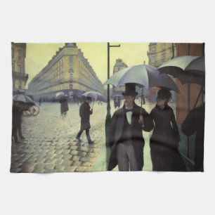 Straße von Paris an einem regenreichen Tag von Gus Handtuch