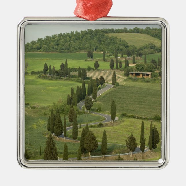 Straße von Pienza nach Montepulciano Ornament Aus Metall (Vorne)