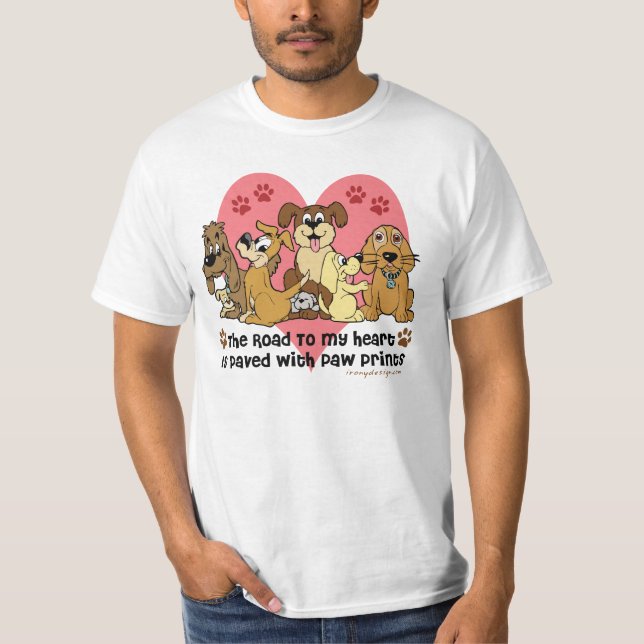 Straße zu meinem Herz-Hund T-Shirt (Vorderseite)