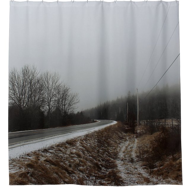 Straße zum Abgrund Duschvorhang (Vorderseite)