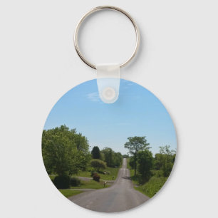 Straße zum Laufen Schlüsselanhänger