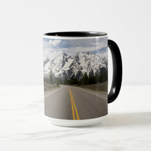 Straße zum Teton Gebirgszug Tasse