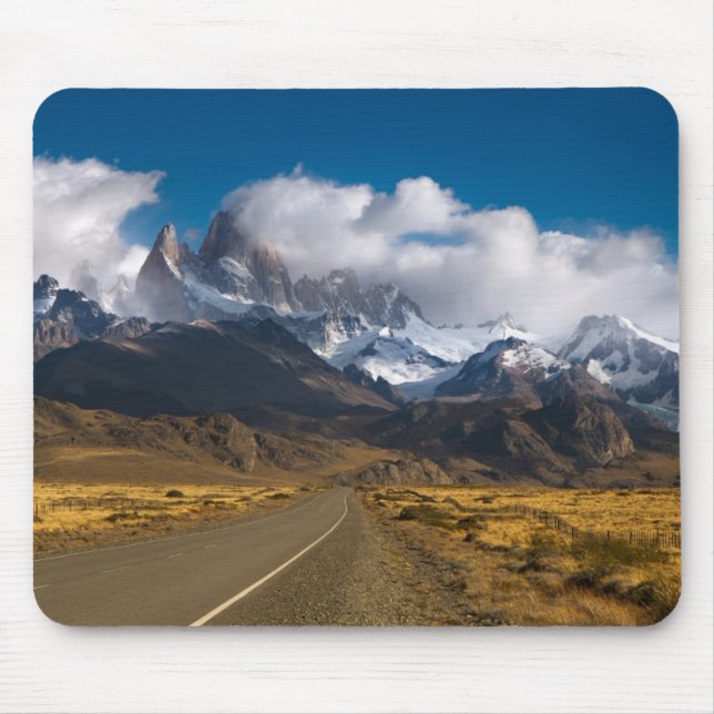 Straße, zum von Fitzroy, Patagonia anzubringen Mousepad (Vorne)