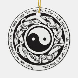 Straße zur Wahrheit Yin Yang Keramikornament