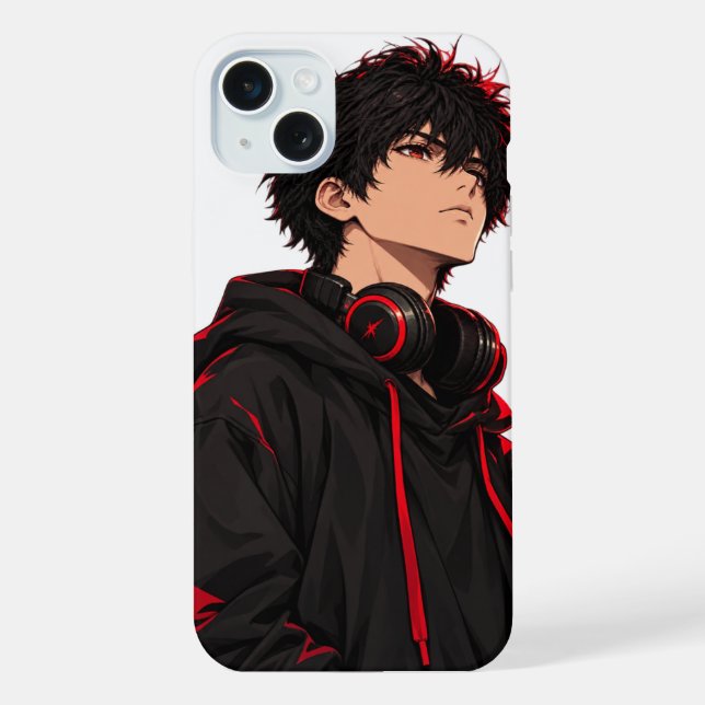 Straßen-Anime-Junge  iPhone Hülle (Rückseite)