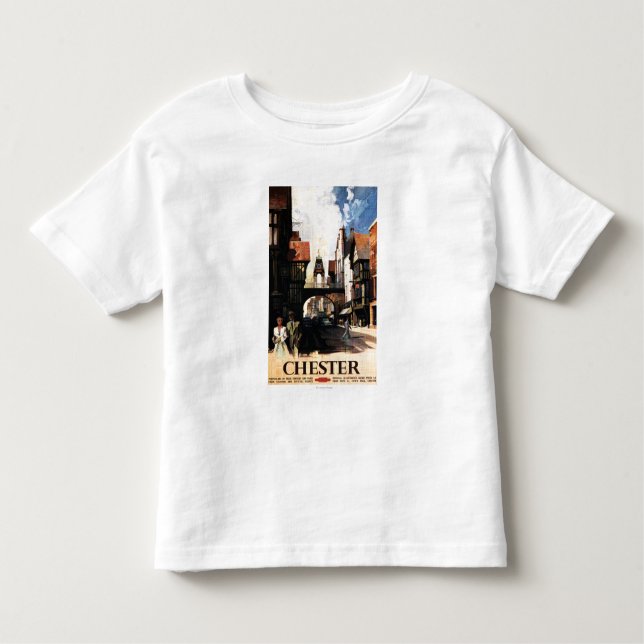 Straßen-Ansicht mit Paar-u. Turm-Uhr-Schiene Kleinkind T-shirt (Vorderseite)
