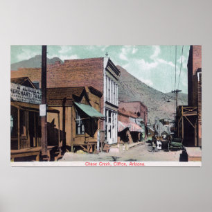 Straßen-Ansicht, Verfolgung CreekClifton, AZ Poster