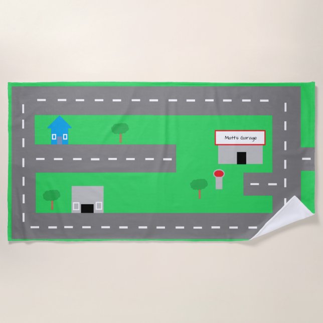 Straßen-Badetuch Strandtuch (Vorderseite)