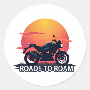 Straßen bis Rom Runder Aufkleber