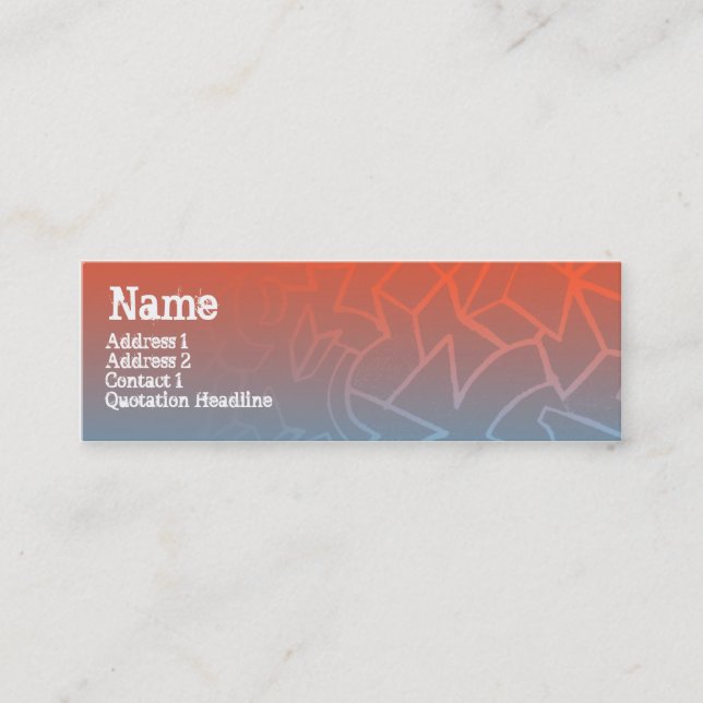 STRASSEN-BLÖCKE MINI VISITENKARTE (Vorderseite)