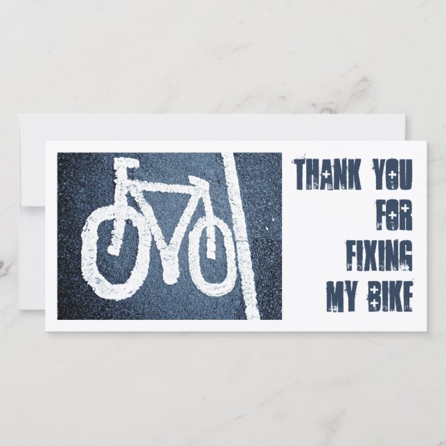 Straßen-Fahrrad - danke (Vorderseite)