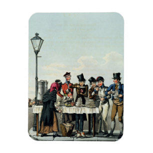 Straßen-Frühstück graviert durch G.Hunt, 1825 Magnet