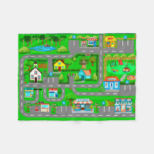 Straßen für Autos Fleecedecke