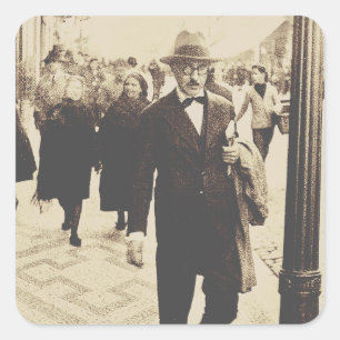 Straßen in Lissabon (Fernando Pessoa) Quadratischer Aufkleber