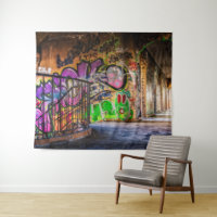 Straßen-Kunst-Graffiti-Wand-Kunst-Tapisserie