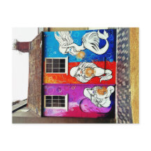 Straßen-Kunst-Postkarte