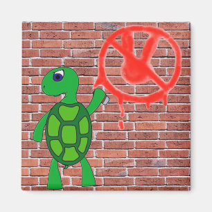 Straßen-Kunst-Schildkröte-Graffiti-Magnet Magnet